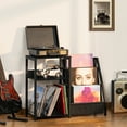 thumbnail image 7 of Record Player Stand, Turntable Stand with 3-Tier Vinyl Record Storage, Record Player Table up to 150 Albums, End Table for Living Room, Office, 7 of 7