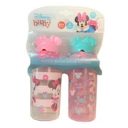 BABY STRAW CUPS 2 PACK - GIRLS - STRIPED - DISNEY MINNIE MOUSE - SIPPERS EARS