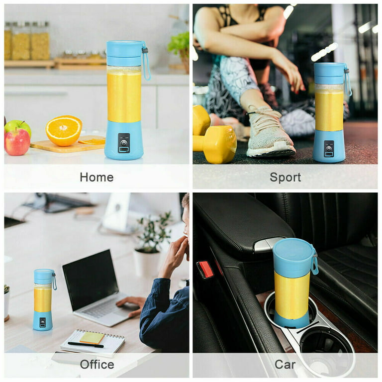 Kingshop Portable Blender, Rechargeable Personal Blender for Shakes & Smoothies, Small Mini Fruit Juicer Mixer with USB Charging Cable 6 Blades 