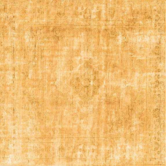 Ahgly Company Indoor Square Persian Orange Traditional Area Rugs, 8' Square
