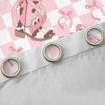thumbnail image 4 of Feelyou Bowknot Cowgirl Boot Black Out Curtains for Kids, Cute Western Princess Curtains Pack of 2 (42x63 Each), Pink Buffalo Plaid Bedroom Curtains, Window Curtains Decor, 4 of 6