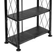 thumbnail image 6 of Origami 6 Tier Classic Stamped Steel Bookcase Organizer Storage Rack, Black, 6 of 8