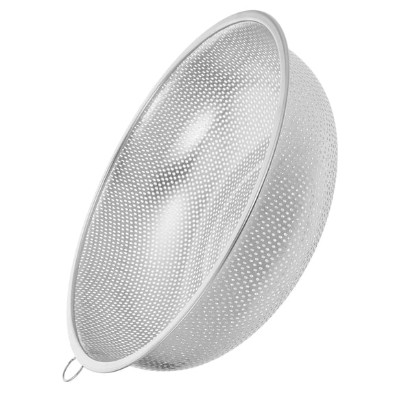 AURARMLET Stainless Steel Rice Strainer Bowl Silver Multipurpose Fine Mesh Home Use