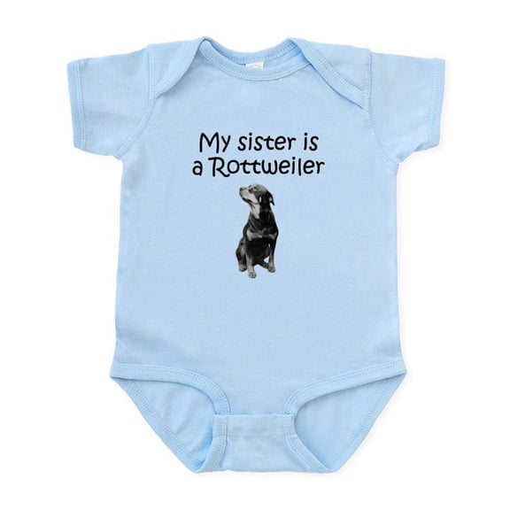 CafePress - My Sister Is A Rottweiler Body Suit - Baby Light Bodysuit, Size Newborn - 24 Months