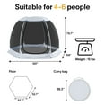 thumbnail image 3 of 10x10Ft Pop-Up Canopy Screen House Tent - Lightweight Outdoor Screen Room with Mosquito Netting, UPF 50+ UV Protection, Easy Setup & Carry Bag, Fits 4-6 Adults for Camping, Garden, Patio, Backyard, 3 of 13