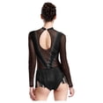 thumbnail image 2 of Zaldita Latin Dance Leotard For Women Fringe Gymnastics Leotard Rhinestone Salsa Ballroom Dancing Black L, 2 of 7