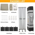 thumbnail image 3 of COBIZI Canopy Tent 10x20 Pop Up Heavy Duty Canopy Tent with 6 Removable Sidewalls,Party Tent for Weddings,Beaches,Outdoor Events,Commercial Seasonal Wind UV 50+& Waterproof&Sunburn Protection,Khaki, 3 of 9