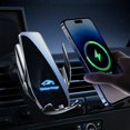 thumbnail image 2 of Cargador inalámbrico para coche con sujeción automática y sensor frontal y trasero. Universal para iPhone y Android. Conectores magnéticos y soporte para rejilla de ventilación (negro)., 2 of 8
