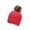 Watermelon Red, variant on Besolor Toddler Kids Winter Beanie Hat, Children's Cute Warm Knit Thick Cap with Pom Pom for Boys Girls 4-12 Years