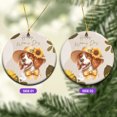 thumbnail image 2 of Happy Women's Day Brittany Spaniel Sunflower Vintage Proud Mom Ceramic Round Ornament Brittany Dog Lover Gifts Idea Home Tree Decor - 02030, 2 of 5