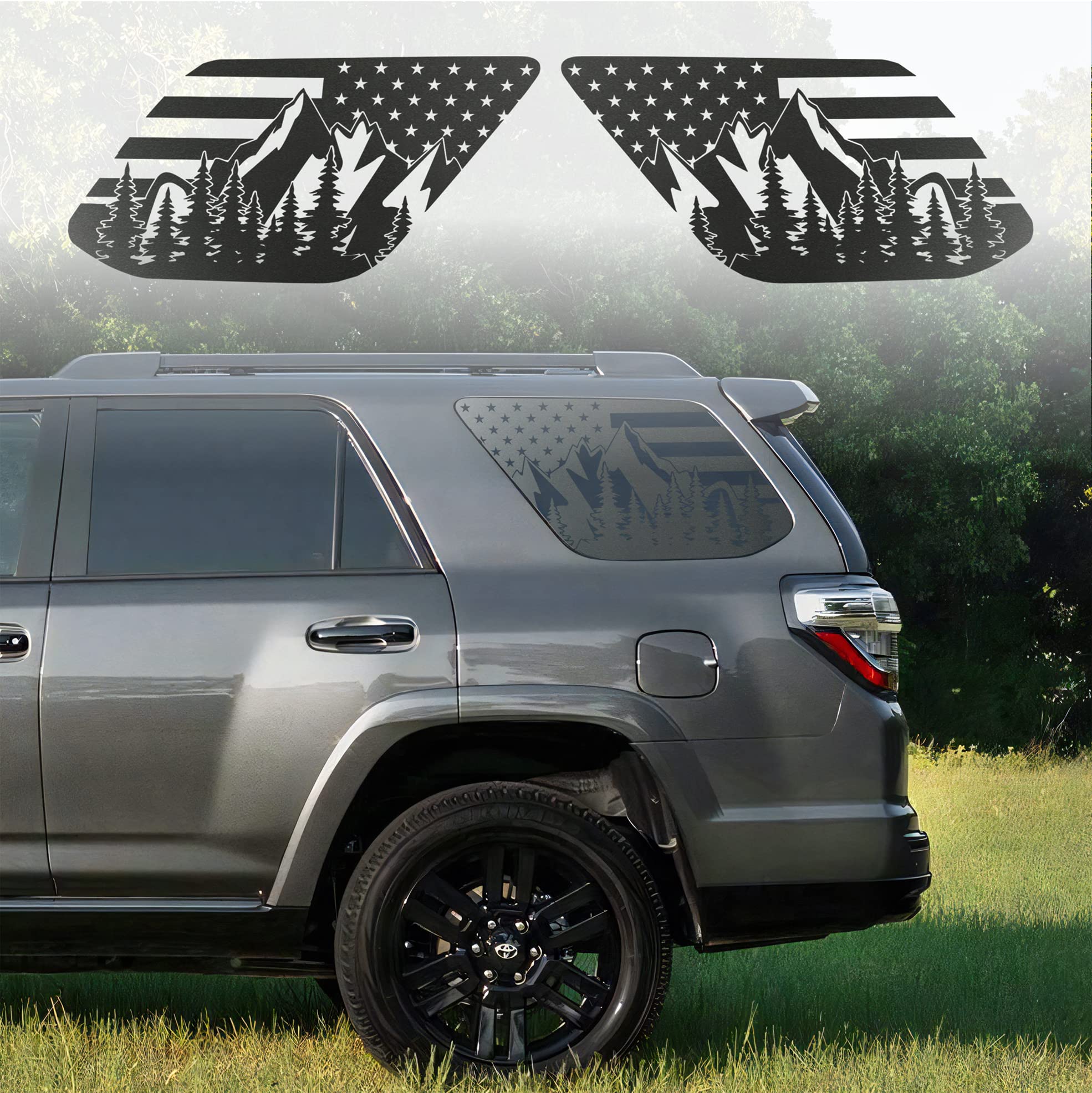 USA American Flag Quarter Window Decals for 4Runner 5th Gen 20122020