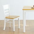 thumbnail image 6 of Livinia Cabin 33.5" Modern Farmhouse Wooden Dining Table (White-Oak), 6 of 7