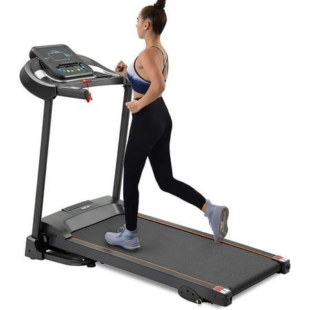 Folding Electric Treadmill for Home with 3 Incline 2.5HP Portable Compact Electric Running Machine for Walking Jogging Exercise with 12 Preset Programs Tracking Pulse Calories,Black,Max Weight 300lb