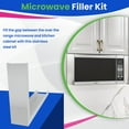 thumbnail image 2 of Microwave Filler Kit 2.95” Wide Stainless Steel Microwave Trim Kit Replaces W10164745 Whirlpool Microwave Trim Kit and Fits Most Brands - Fills Over the Range Oven Cabinet Gap - 17.25”D x 10.75”H, 2 of 6