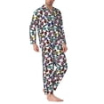thumbnail image 2 of Fotbe Panda And Glasses Pattern Long Sleeve Pajama Set for Men,Sleepwear Set,2-piece Loungewear Set,Soft PJs Comfy Nightwear with Pockets-XX-Large, 2 of 7