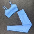 thumbnail image 1 of Conjunto de Yoga sin costuras para mujer, camisas de entrenamiento, pantalones deportivos, sujetador, trajes de gimnasio, conjuntos deportivos, 1 of 5