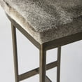 thumbnail image 5 of Millie 16.5L x 18.0W x 26.0H Gray Hair On Leather Hide Stool, 5 of 11