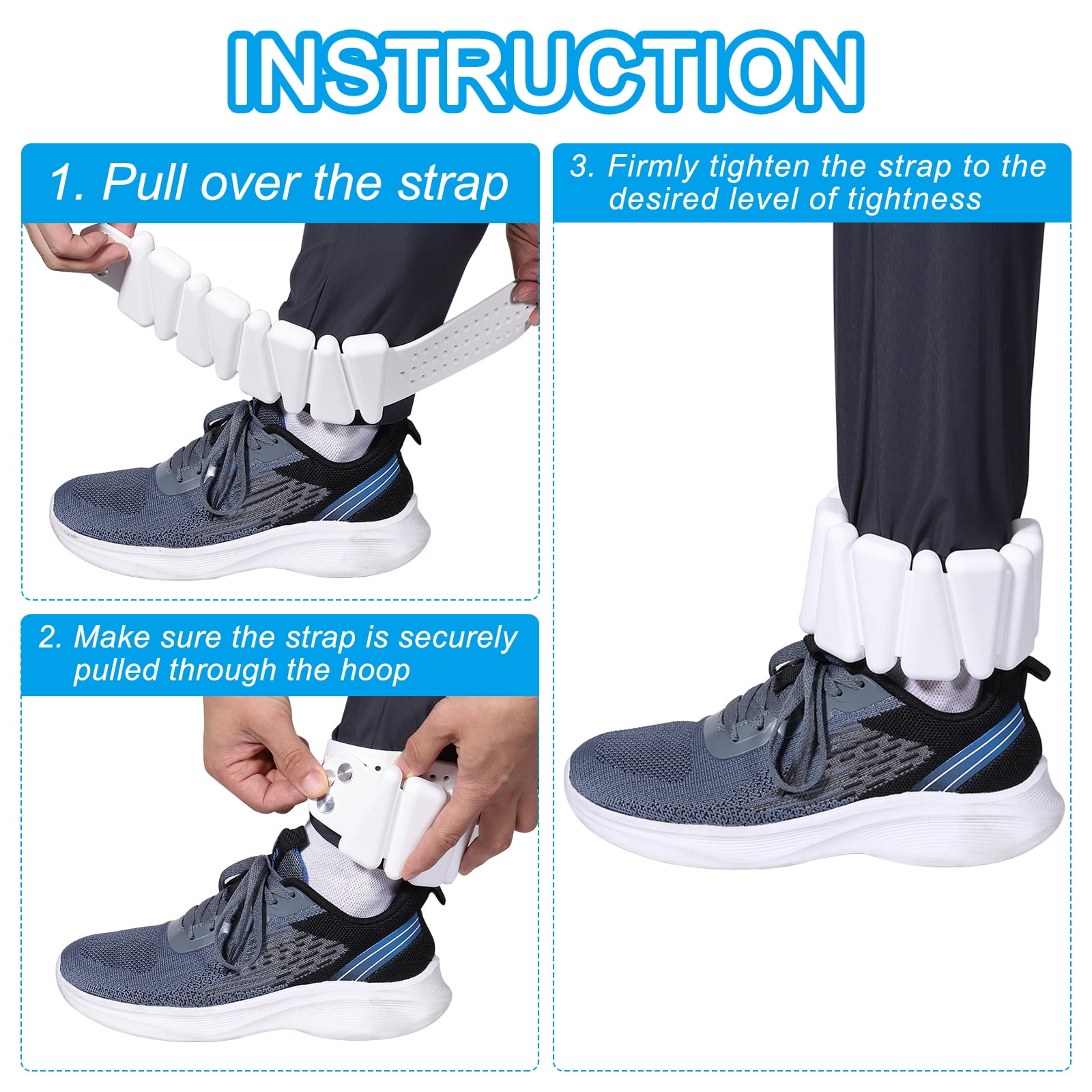 Uxcell Wrist Weights 4lb, Adjustable Ankle Weights Wearable Leg Weights, Black Set of 1