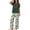 Christmas Wreath, variant on Pajama Set for Women 2 Piece Pjs Short Sleeve Top and Printed Pants Comfy Lounge Sets