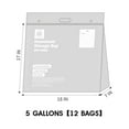 thumbnail image 2 of 24/7 Bags- Large Double Zipper Bags, 5 Gallons, 12 Count, Stand And Fill, Carry Handle, BPA-Free, Air Tight Seal, 2 of 7