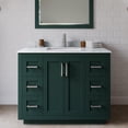 thumbnail image 2 of Wyndham Collection Miranda 42" Wood Single Bathroom Vanity in Green/Nickel Trim, 2 of 7