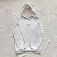 thumbnail image 2 of Women's Cute Hoodies Oversize Bow Embroidered Print Hooded Cute Sweet Preppy Long Sleeve Winter Fashion Sweatshirts Pink, 2 of 4