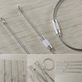 thumbnail image 5 of Cable de llavero de alambre (10 piezas) Bucles de alambre de acero inoxidable grueso con cierre de tornillo seguro para colgar etiquetas de equipaje, 5 of 5
