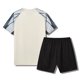 thumbnail image 5 of Odeerbi Juego de Entrenamiento de Fútbol Seco Rápido Para Chicos Y Niñas Camiseta de Manga Raglan Pantalones Cortos de Malla Conjunto Atlético Respirable Para 5-15 Años, 5 of 8