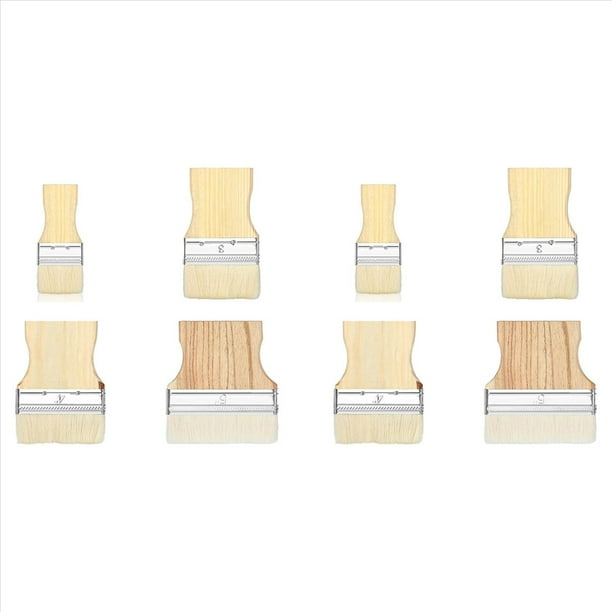 Juego de 8 Pinceles Planos de , Pincel , Pincel Grande de 2/3/4/5 Pulgadas para Pinturas Al Óleo y Acrílicas
