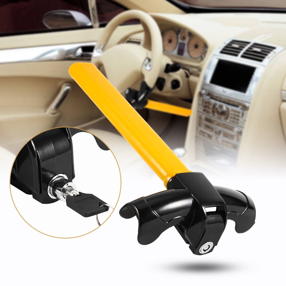 Car Anti-Theft Steering Wheel Lock Cars Trucks Heavy Armored Bar 2 Keys Inc 