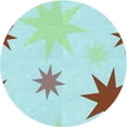 thumbnail image 1 of Ahgly Company Indoor Round Patterned Light Aquamarine Green Area Rugs, 3' Round, 1 of 6