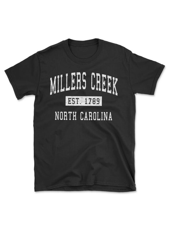 Millers Creek North Carolina Classic Established Men's Cotton T-Shirt