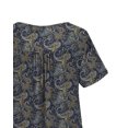 thumbnail image 2 of VERABENDI Women's Plus Size Tops Summer Short Sleeve Loose Fit Tunic Blouses Floral Flowy Shirts,1X/2X/3X/4X, 2 of 8