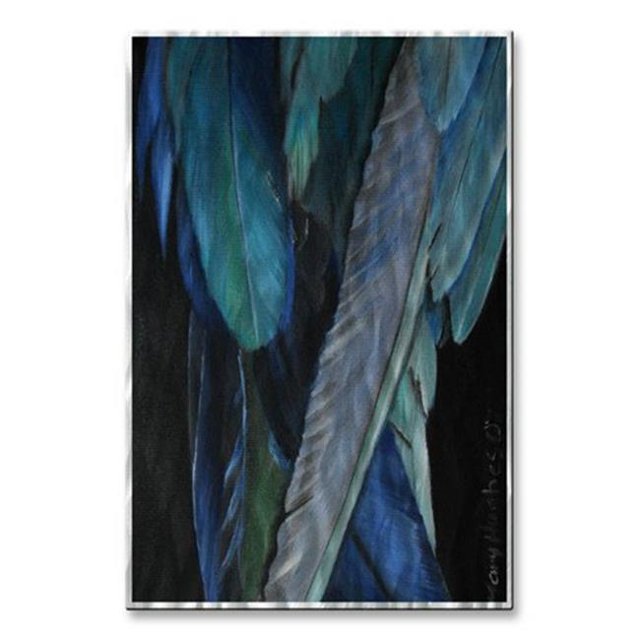 All My Walls 0109ME00001 Plumes Métal Suspendu au Mur&44; Multicolore - Petit