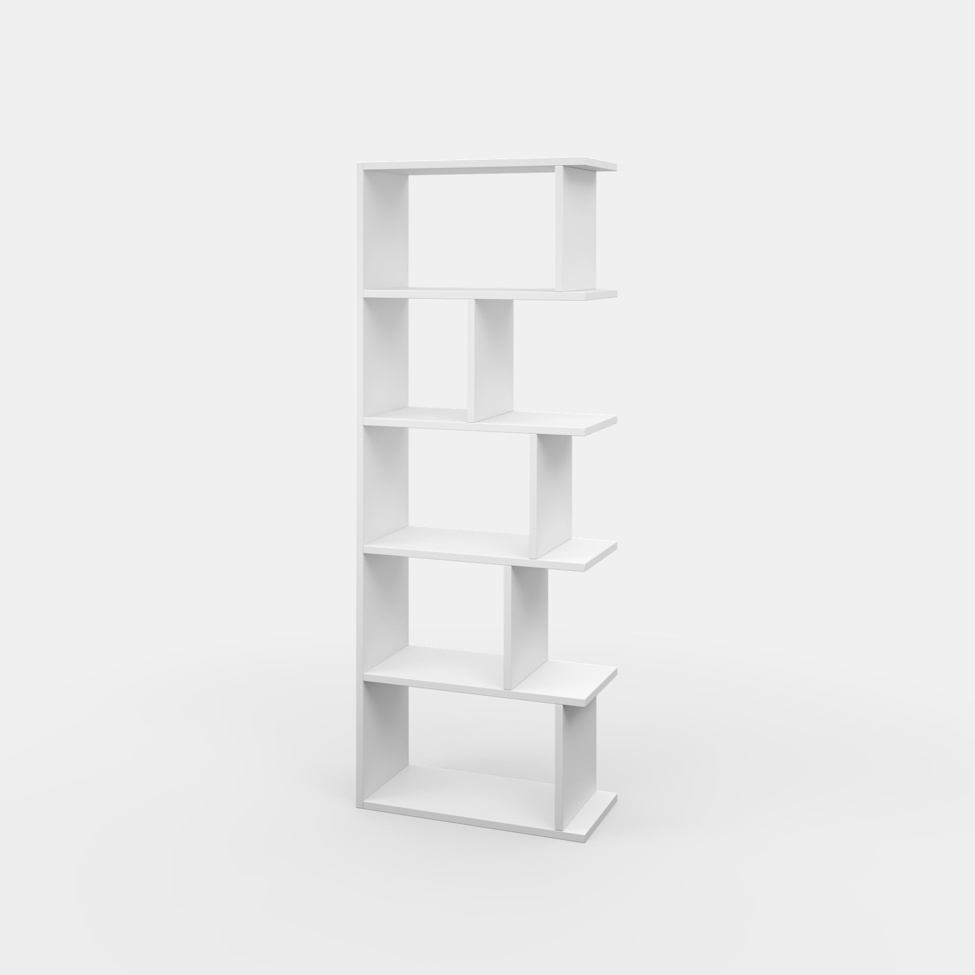 Ada Home Decor Furniture Multiple Tier Open Shelf White Bayside Modern Bookcase