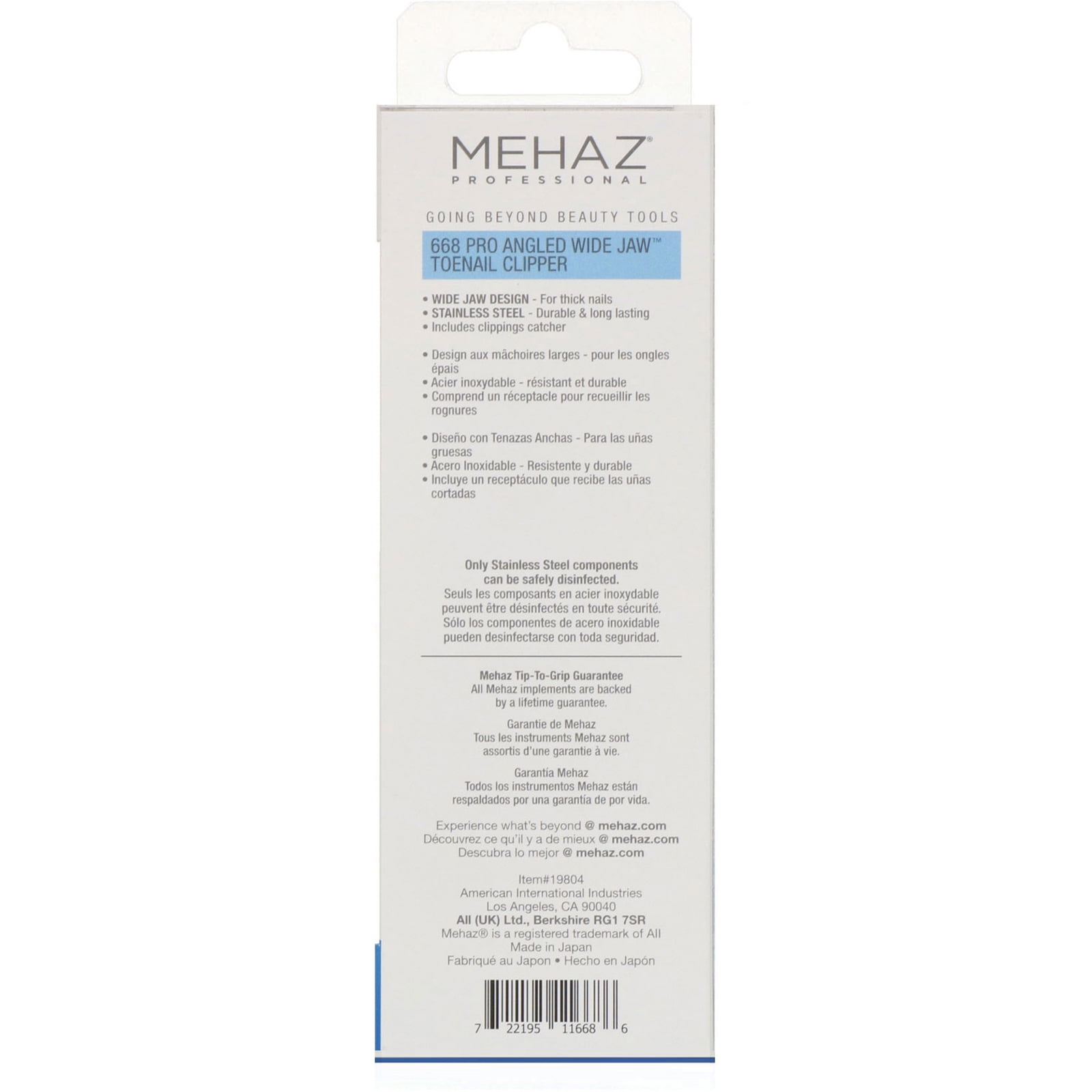 Mehaz Professional Angled Straight Wide Jaw Toenail Clipper – Universal Pro  Nails