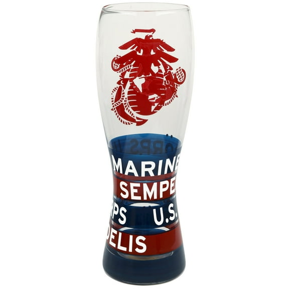 USMC Striped Pilsner Glass 24 oz