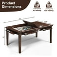 thumbnail image 2 of Avocahom Solid Wood Board Game Table for 4–6 with Removable Top, 54" x 31" Gaming Surface, Game Mat, 6 Cup Holders & Hobby Tray – Convertible Gaming and Dining Table for D&D , Card Game and Puzzle, 2 of 10