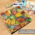 thumbnail image 4 of FORMRS 3 Ring Photo Album 4"x6" Self Adhesive Large Capacity PU Leather Cover, Retro Autumn Leaves, 4 of 8