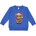 thumbnail image 2 of Inktastic Christmas Lights Highland Cow Toddler Sweatshirt, 2 of 4