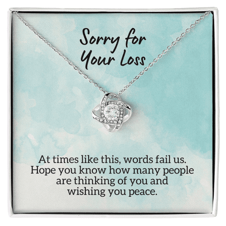 Sorry for Your Loss of Loved One Necklace - Sympathy Bereavement Condolence Gift - In Loving Memory - Remembrance Memorial Grief Jewelry
