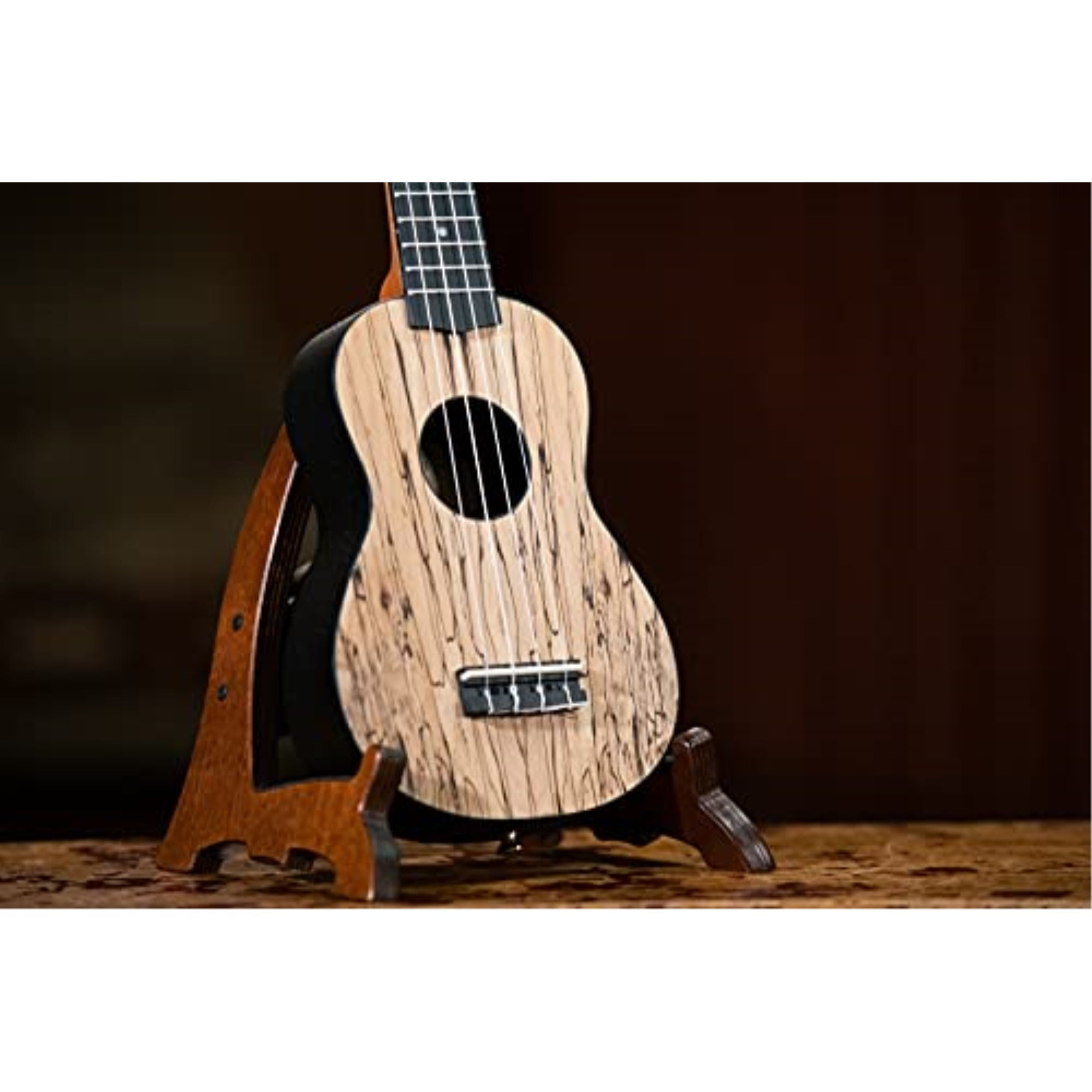 Keiki Exotic Wood Series Soprano Ukulele Pack - Icludes: Tuner, Picks, Strap & Tote Bag
