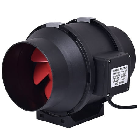 Goplus 6''Inch Inline Duct Fan Ventilation Plastic Fan Fits 6'' Air