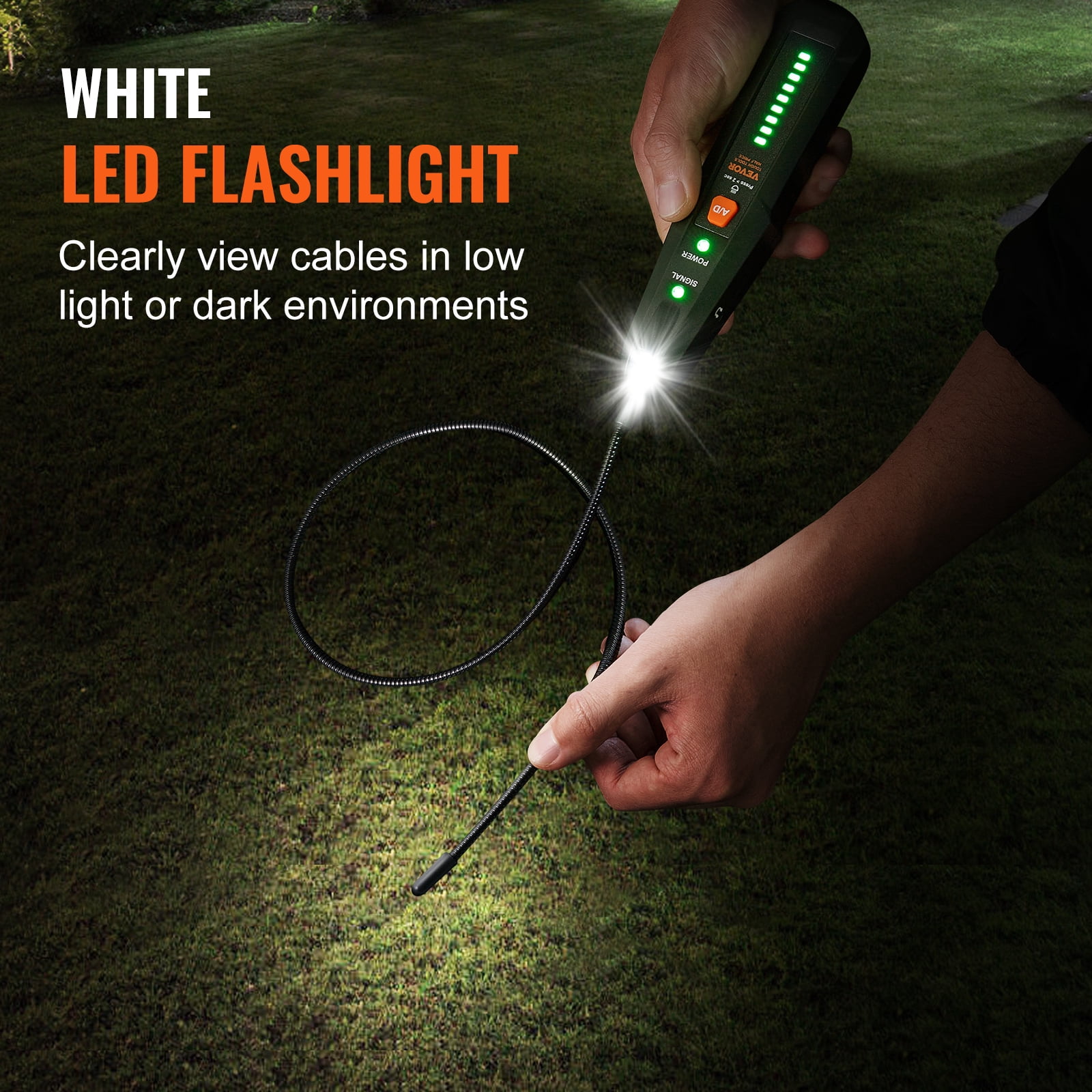 KFFKFF Underground Cable Locator 6.5 FT Max. Detection Depth Wire Break Detector for Pet Fence Buried Sprinkler Valve and for Locating Irrigation Tone Generator Kit