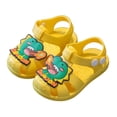 thumbnail image 4 of Gubotare Baby Shoes Sandals Boys Baby Boys Girls Squeaky Sandals Non-Slip Soft Rubber Sole Closed Toe Summer Outdoor Shoes Toddler First Walkers Size 5 (Yellow,Toddler 5), 4 of 6