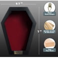 thumbnail image 3 of Real Coffin Frame Shadow Box Butterfly Gothic Wall Art Display, Dark Academia Curiosity Decor, Unique Coffin Frame Home Decor for Collectors and Gifts, 3 of 6