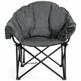 thumbnail image 2 of Spaco All-weather Portable Camping Folding Chair with Carrying Bag and Padded Backrest, Leisure Camping Fishing Foldable Chair, Gray, 2 of 3