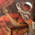 thumbnail image 5 of Fall Mushroom Raccoon Sheer Curtains 96 Inches Long 2 Panels Set, Window Sheer Curtains for Living Room/Bedroom, Red Orange Autumn Maple Leaf Light Filtering Rod Pocket Curtain 52'' x 96'' x 2, 5 of 7