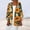 321#Orange, variant on Womens Open Front Cardigan Lightweight Retro Print Cardigans 3/4 Sleeve Blouse Tops Coat Casual Duster Jackets