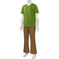 thumbnail image 3 of Adult Men Shaggy Casual Retro Outfit Green Shirt and Brown Pants Suit Halloween Outfit, 3 of 7